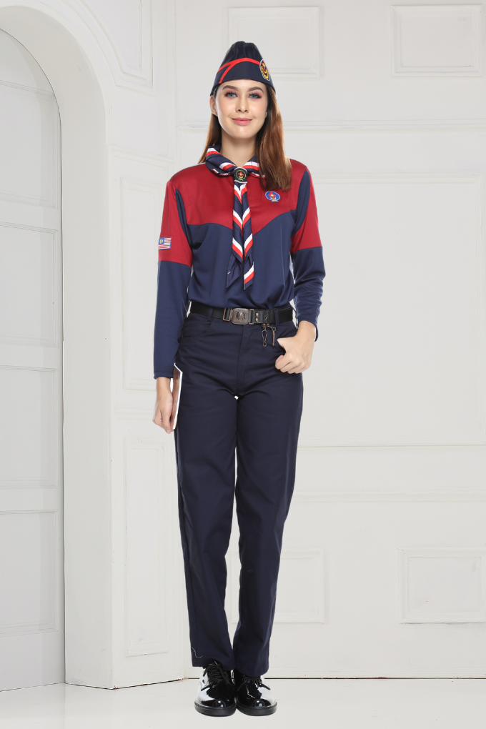 T-shirt  Pengakap Sekolah Menengah Atas (Maroon)