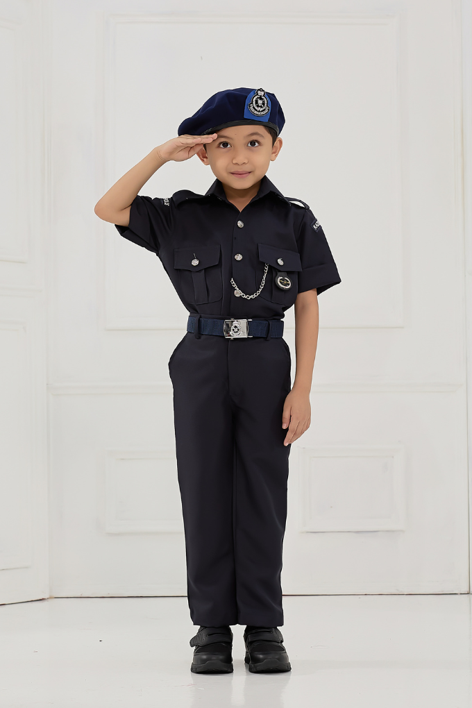 Kemeja Kadet Polis Lengan Pendek Kanak-Kanak